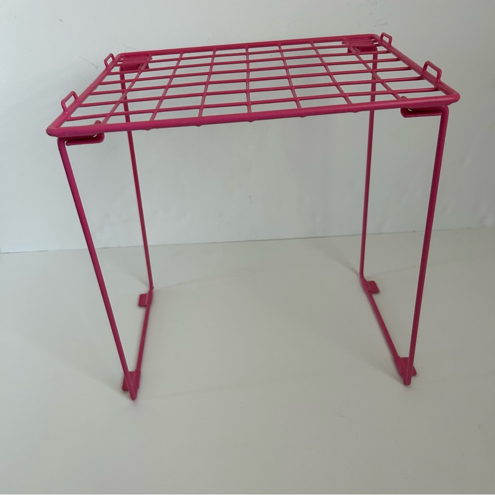 Collapsible Pink Metal Plastic Coated School Home Locker Shelves